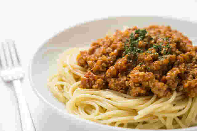 ミートソースパスタ