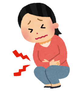 お腹が痛いイラスト