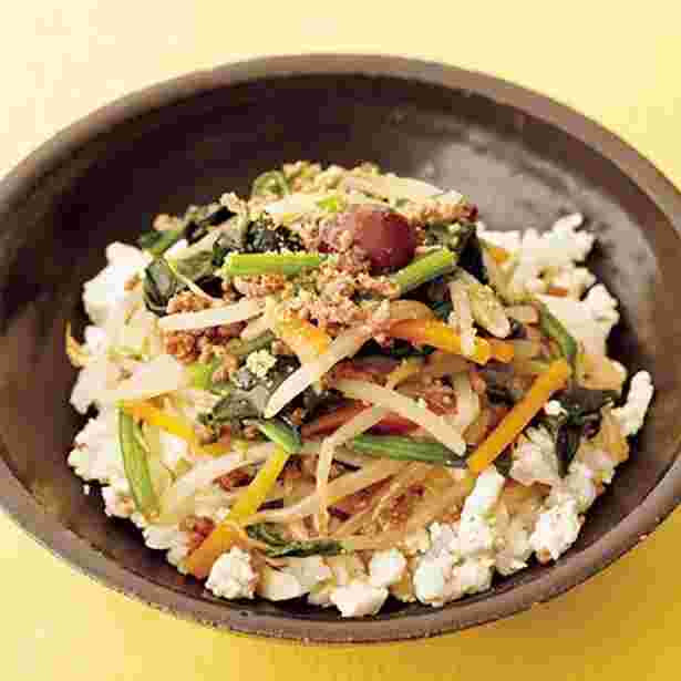 炒り豆腐のビビンバ