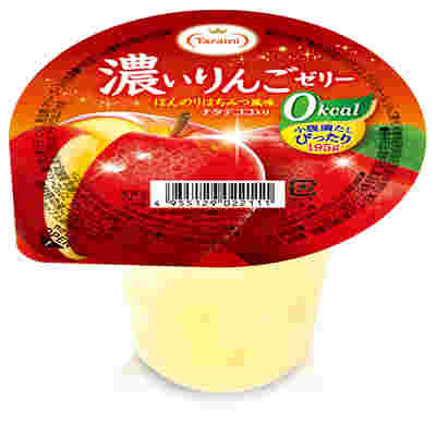 カップに入ったナタデココ入のりんごゼリー