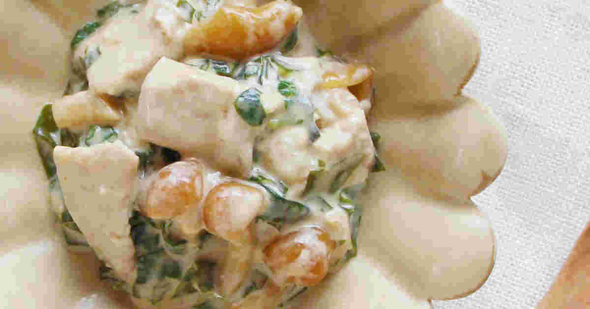 魚となめこの練り胡麻和え