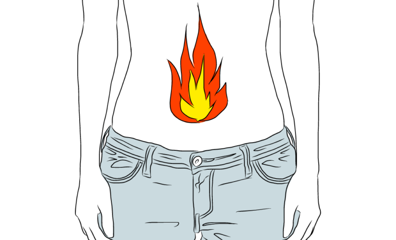 エネルギーを消費しているイラスト