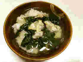 乾燥わかめとあさりのお茶漬け