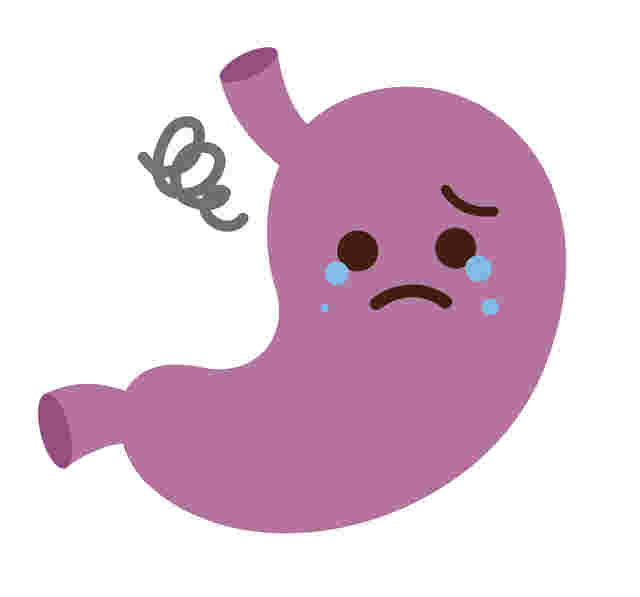 胃が描かれているデザインが泣いている