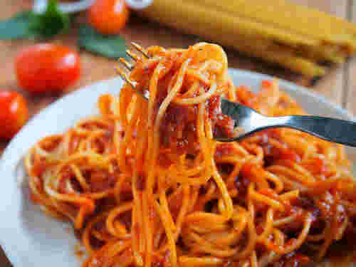 ミートソースパスタ