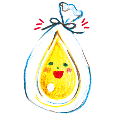 揚げ油を密閉しているイラスト