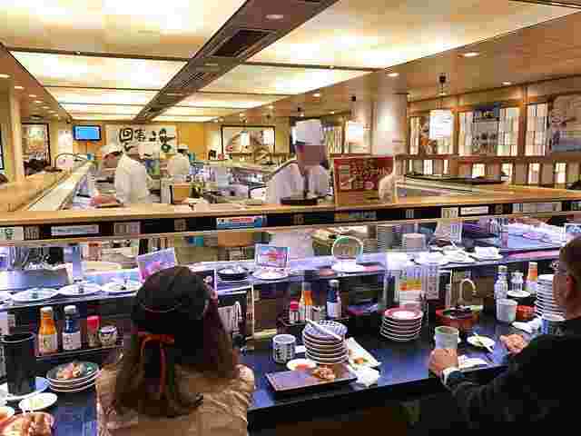 回し寿司 活 グランデュオ蒲田店の店内