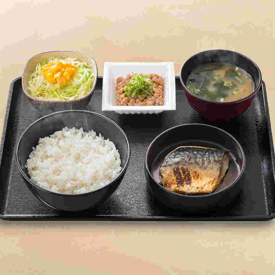 塩鯖納豆定食