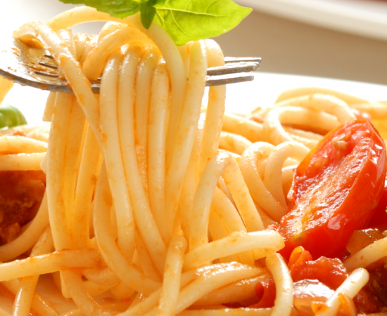 美味しそうなパスタの画像