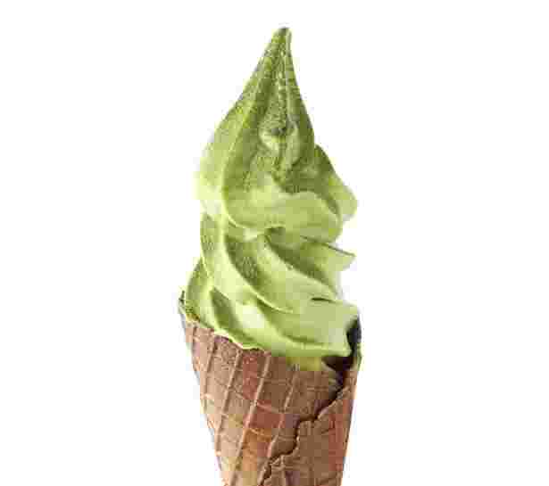 抹茶味のソフトクリーム