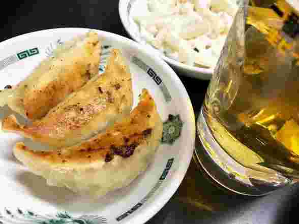 日高屋の餃子とビール