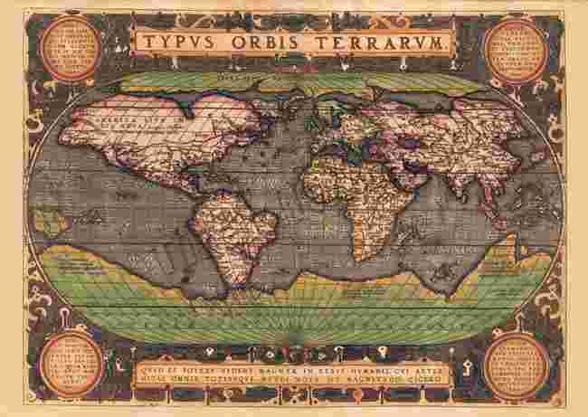 16世紀頃の古い世界地図