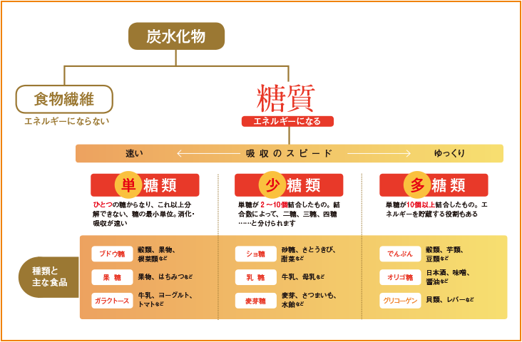 糖質を説明した表