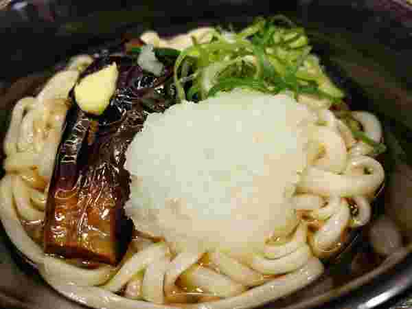 松乃家の稲庭風ぶっかけ茄子うどん