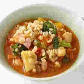 もち麦入り野菜スープ
