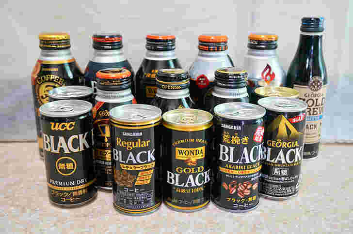 さまざまな種類のブラックコーヒー