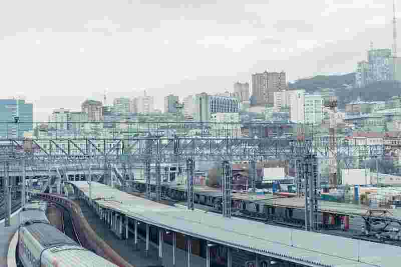 海外の駅と街並み