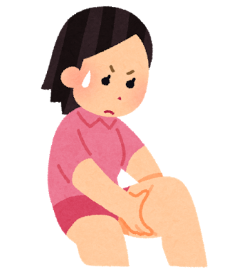 太ももが太い女性のイラスト