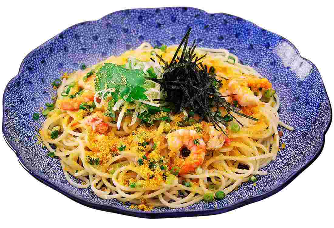 洋麺屋五右衛門のズワイガニと海老と本からすみのアーリオオーリオ
