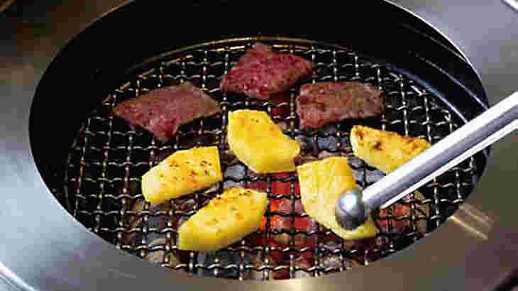 焼肉パイナップルと食べる