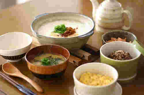 中華がゆの朝食セット