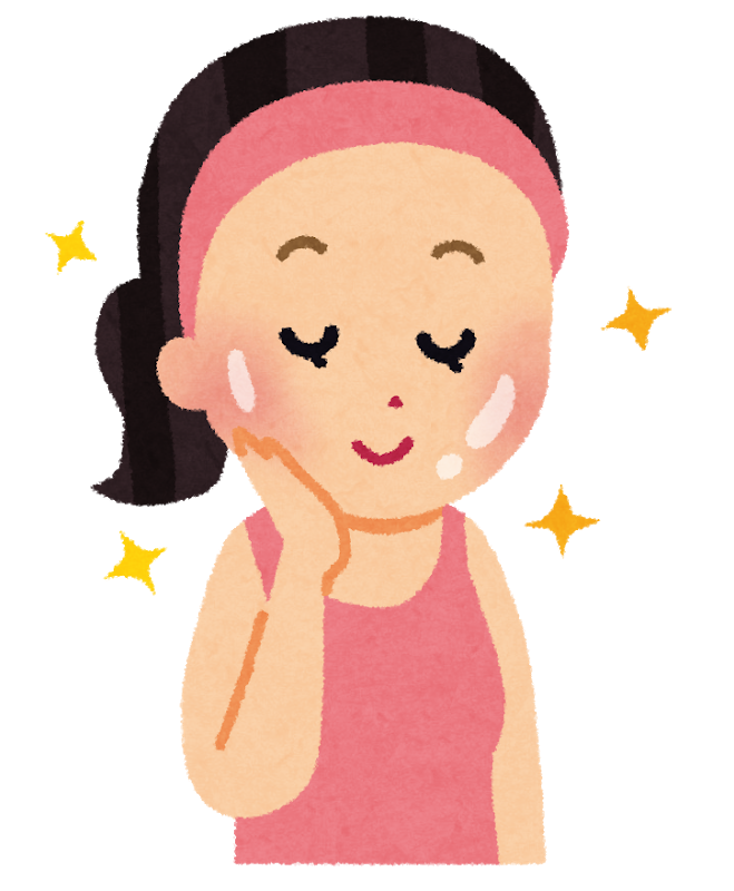 つるつるのお肌の女性