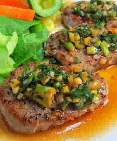豚ヒレ肉の和風ねぎソース