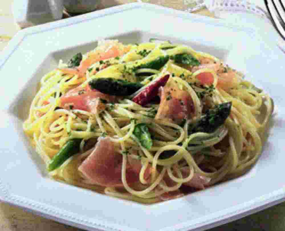 生ハムのパスタ