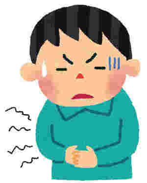 お腹が痛いイラスト