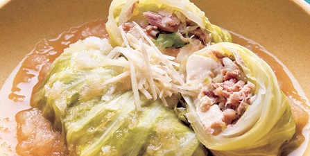 豆腐のロールキャベツ