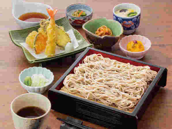 お昼の天せいろそば定食