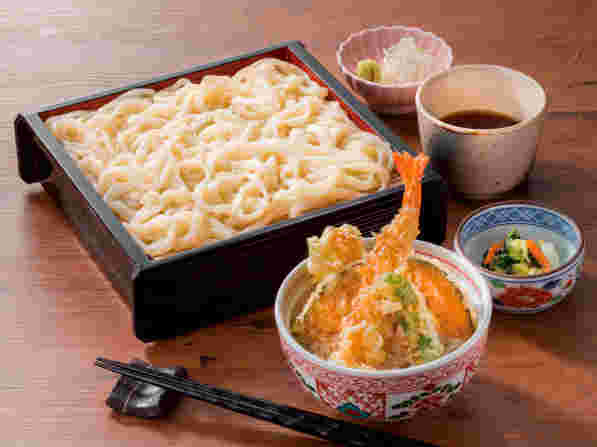 せいろうどんと小天丼ランチ