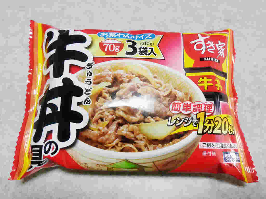 すき家の冷凍牛丼の具