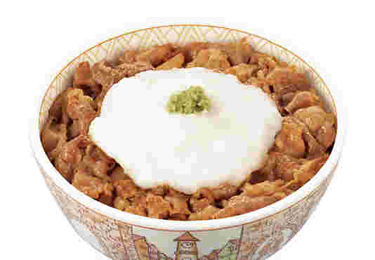 すき家のわさび山かけ牛丼