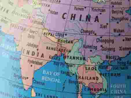 地球儀の世界地図