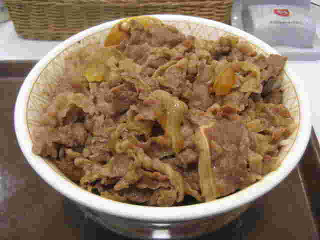 山盛りの牛丼