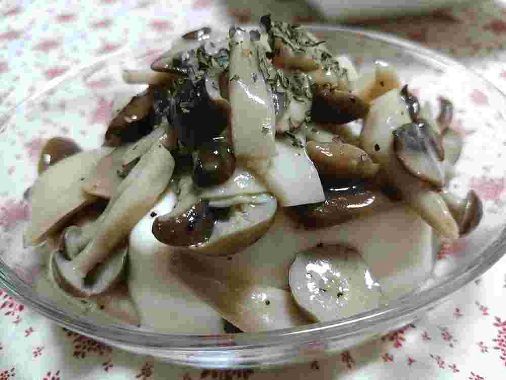 オイルきのこの冷奴