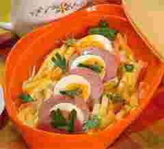 ボロニアソーセージの味噌マヨポテト焼き