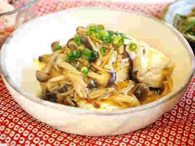 豆腐のきのこあんかけ