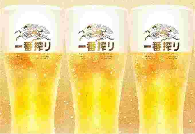キンキンに冷えた一番搾り3杯