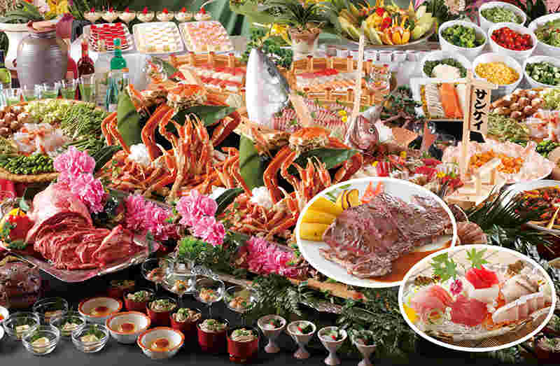 食べきれないほどの料理の様子