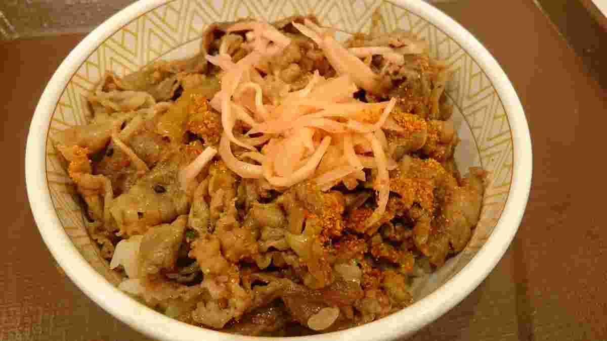 すき家の牛丼の画像