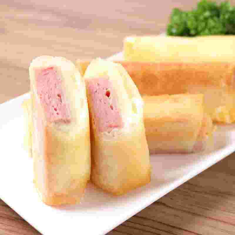 スパムとチーズの春巻き