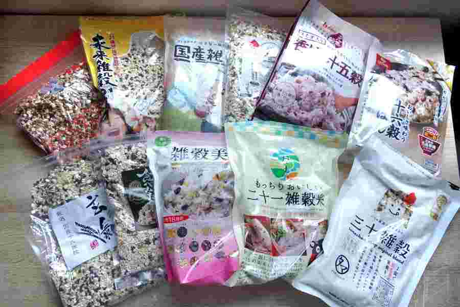 様々な種類の雑穀米