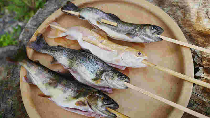 川魚の串の指し方