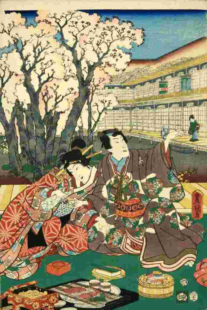 江戸時代の花見での寿司