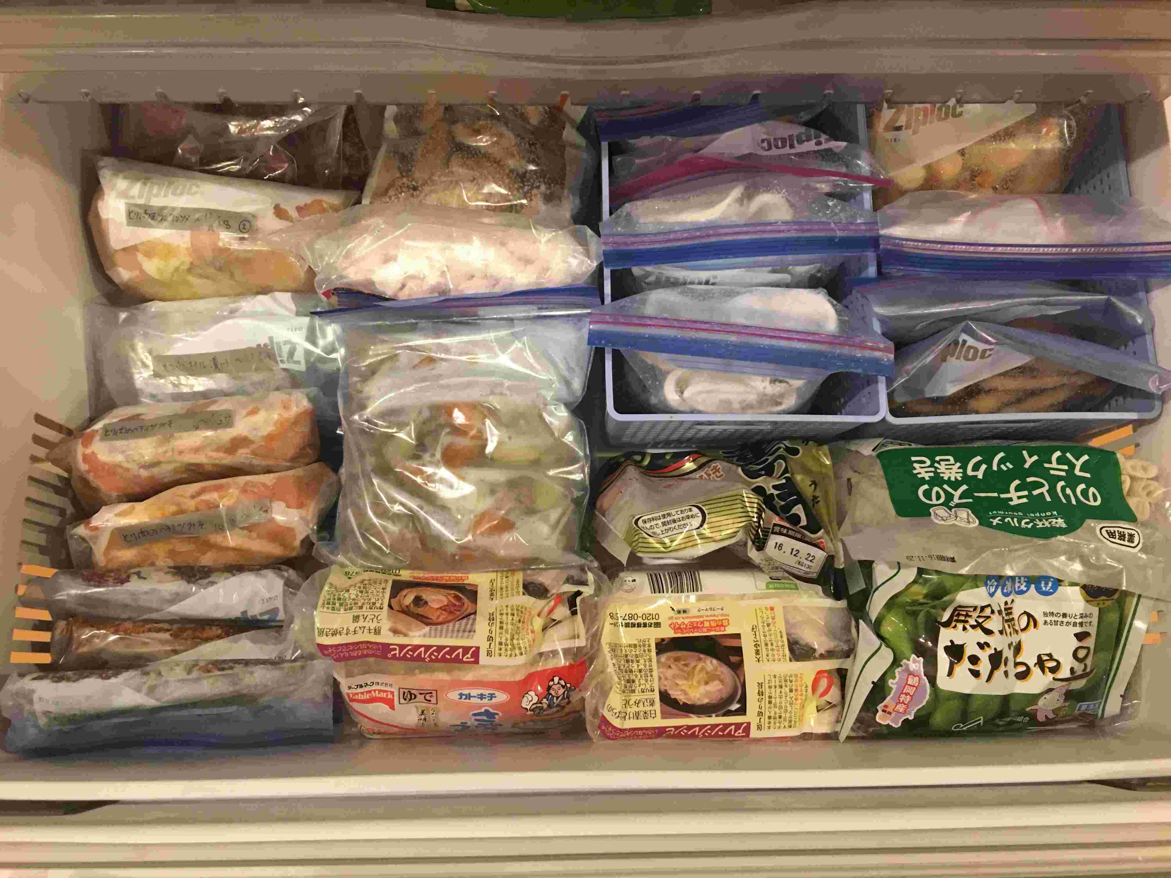 冷凍庫の中の画像
