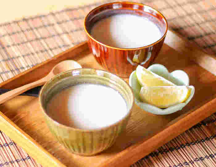甘酒とレモン