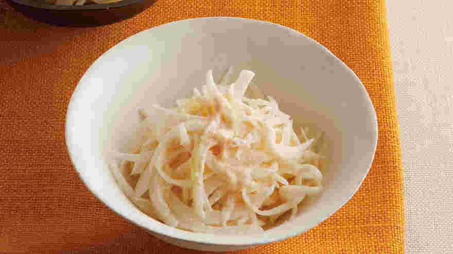 生玉ねぎの明太マヨ和え