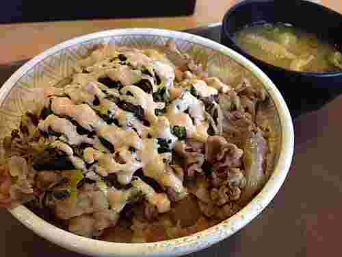 高菜明太マヨ牛丼